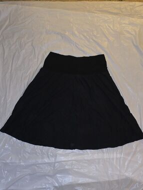 Fashion Bug Women's Black A-Line Skirt With Embroidery Bottom XL